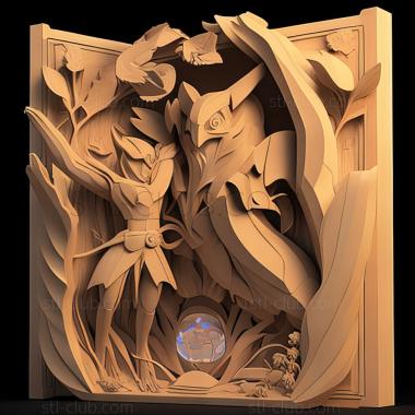 3D модель Покемон Арсеус и Камень Жизни аниме (STL)